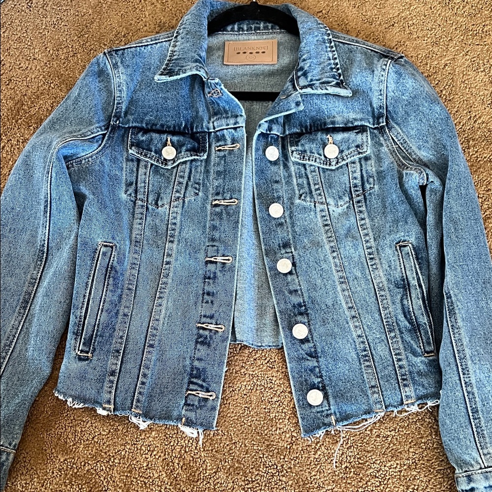 Blank NYC Light Blue Distressed Jean Jacket